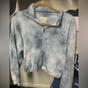 blue and white and grey american eagle small sweater